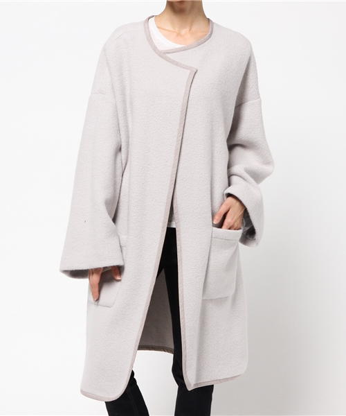 Whim Gazette（ウィムガゼット）の「アンゴラウールノーカラーラップ