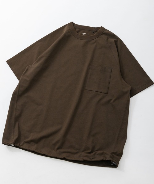 EKAL(エカル)の「『吸水速乾/UVカット』DRY OUT BALLOON FIT T-SHIRTS(Tシャツ/カットソー・メンズ・ブラック/ネイビー/グレー/ホワイト/パープル系その他/ブラウン・LARGE/MEDIUM)」の5枚目の写真