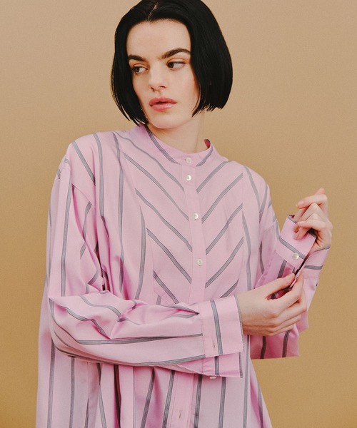 ブラウス シャツ 「AMERICAN RAG CIE」ストライプチュニックシャツ（WOMEN) レディース セール】【AMERICAN RAG CIE】ストライプチュニックシャツ