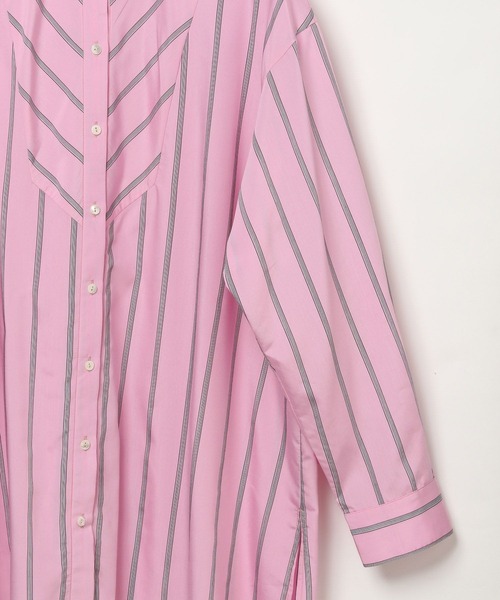 AMERICAN RAG CIE(アメリカンラグシー)の「【AMERICAN RAG CIE】ストライプチュニックシャツ(WOMEN)(シャツ/ブラウス・レディース・ピンク/ブルー・FREE)」の8枚目の写真