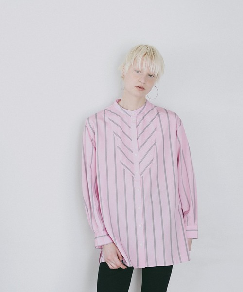 AMERICAN RAG CIE(アメリカンラグシー)の「【AMERICAN RAG CIE】ストライプチュニックシャツ(WOMEN)(シャツ/ブラウス・レディース・ピンク/ブルー・FREE)」の15枚目の写真