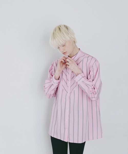 AMERICAN RAG CIE(アメリカンラグシー)の「【AMERICAN RAG CIE】ストライプチュニックシャツ(WOMEN)(シャツ/ブラウス・レディース・ピンク/ブルー・FREE)」の17枚目の写真