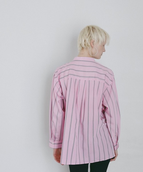 AMERICAN RAG CIE(アメリカンラグシー)の「【AMERICAN RAG CIE】ストライプチュニックシャツ(WOMEN)(シャツ/ブラウス・レディース・ピンク/ブルー・FREE)」の18枚目の写真