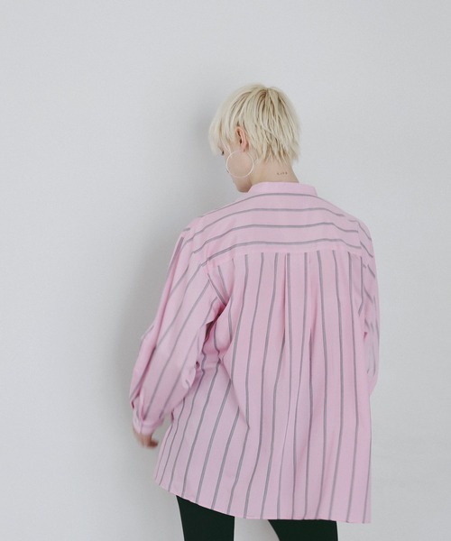 AMERICAN RAG CIE(アメリカンラグシー)の「【AMERICAN RAG CIE】ストライプチュニックシャツ(WOMEN)(シャツ/ブラウス・レディース・ピンク/ブルー・FREE)」の20枚目の写真