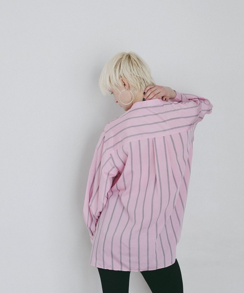 AMERICAN RAG CIE(アメリカンラグシー)の「【AMERICAN RAG CIE】ストライプチュニックシャツ(WOMEN)(シャツ/ブラウス・レディース・ピンク/ブルー・FREE)」の21枚目の写真