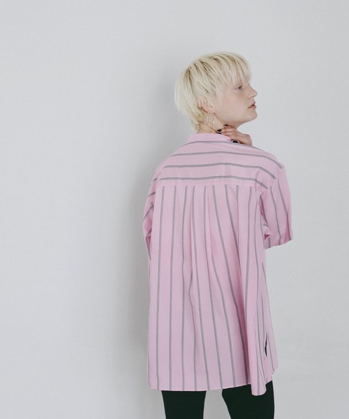 AMERICAN RAG CIE(アメリカンラグシー)の「【AMERICAN RAG CIE】ストライプチュニックシャツ(WOMEN)(シャツ/ブラウス・レディース・ピンク/ブルー・FREE)」の22枚目の写真