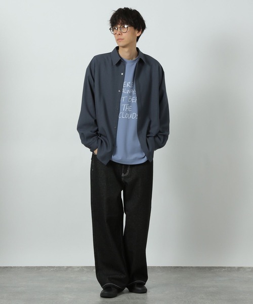 LAKOLE(ラコレ)の「ポンチプリントロゴT / 283524(Tシャツ/カットソー・メンズ・ブルー/ホワイト/サンドグレー/チャコール・MEDIUM/LARGE)」の8枚目の写真