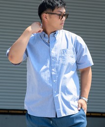 B&T CLUB（ビーティークラブ）の「B＆T CLUB (ビーアンドティークラブ) COOLMAX 麻混 ボタンダウン 半袖 シャツ（シャツ/ブラウス）」