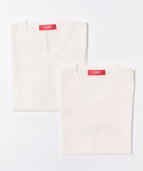 ARCHIVER(アーカイバ)の「【RS】【2SET】VネックTシャツ(Tシャツ/カットソー・レディース・ホワイト/ブラック・MEDIUM/LARGE)」の7枚目の写真