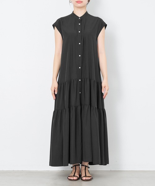 MICA&DEAL（マイカ＆ディール）の「バンドカラーティアードワンピース（ワンピース・レディース・ベージュ/ブラック・FREE）」の16枚目の写真