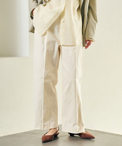 green label relaxing（グリーンレーベルリラクシング）の「＜SEASONAL COLLECTION＞チノ パンツ（チノパンツ・レディース・ホワイト/ベージュ・36/38）」の4枚目の写真