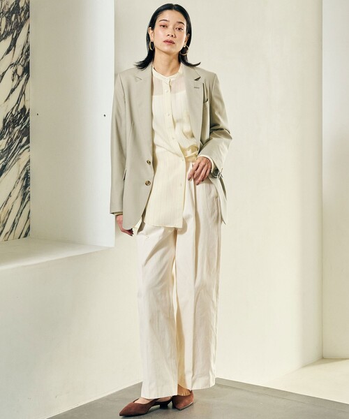 green label relaxing（グリーンレーベルリラクシング）の「＜SEASONAL COLLECTION＞チノ パンツ（チノパンツ・レディース・ホワイト/ベージュ・36/38）」の6枚目の写真