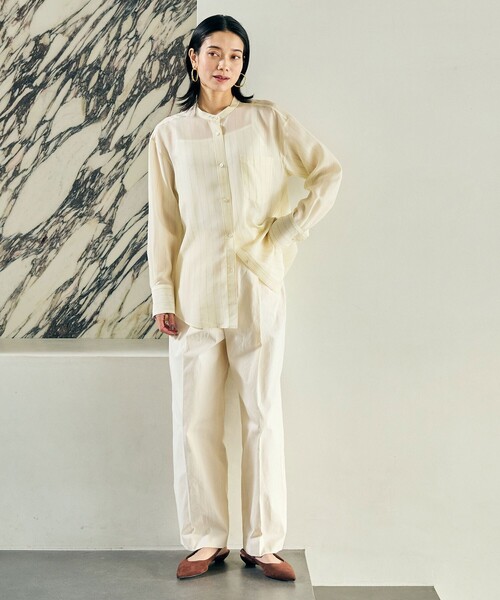 green label relaxing（グリーンレーベルリラクシング）の「＜SEASONAL COLLECTION＞チノ パンツ（チノパンツ・レディース・ホワイト/ベージュ・36/38）」の7枚目の写真