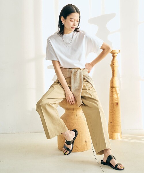 green label relaxing（グリーンレーベルリラクシング）の「＜SEASONAL COLLECTION＞チノ パンツ（チノパンツ・レディース・ホワイト/ベージュ・36/38）」の10枚目の写真