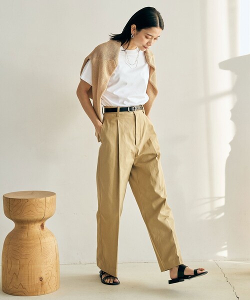green label relaxing（グリーンレーベルリラクシング）の「＜SEASONAL COLLECTION＞チノ パンツ（チノパンツ・レディース・ホワイト/ベージュ・36/38）」の12枚目の写真