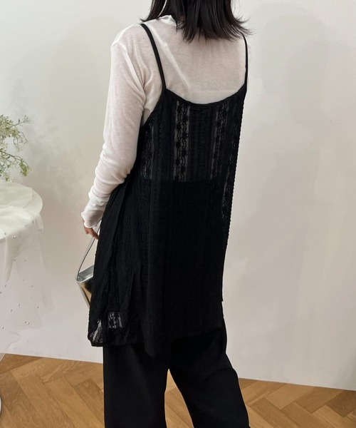 mebole(メボレ)の「ストール付きレースキャミワンピース(ワンピース・レディース・ブラック/ホワイト・FREE)」の22枚目の写真