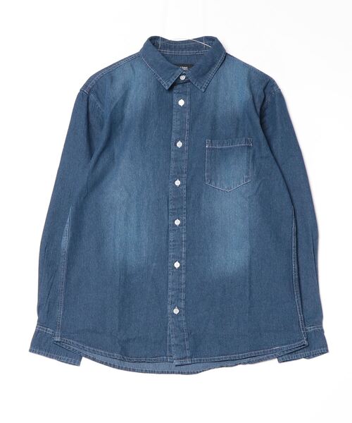 ARCADE（アーケード）の「レギュラーカラー ウォッシュ加工長袖 デニムシャツ BARCEDOS（シャツ/ブラウス・メンズ・サックスブルー/ブルー/ネイビー・LL/L/M）」の10枚目の写真