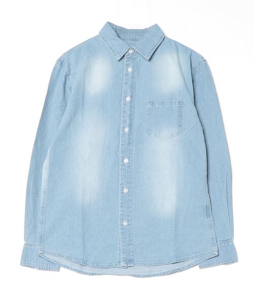 ARCADE（アーケード）の「レギュラーカラー ウォッシュ加工長袖 デニムシャツ BARCEDOS（シャツ/ブラウス・メンズ・サックスブルー/ブルー/ネイビー・LL/L/M）」の4枚目の写真