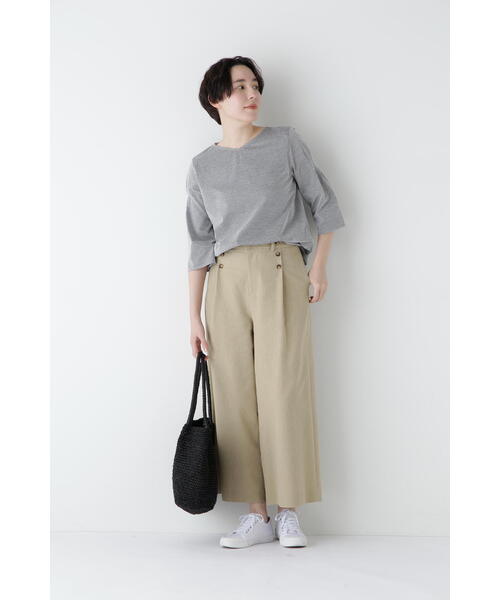 human woman（ヒューマンウーマン）の「【5サイズ展開】◆コットンポリレーヨンリネンマリンパンツ（その他パンツ・レディース・グレー系その他/ベージュ系その他2/ベージュ・X-LARGE/LARGE/MEDIUM/SMALL/X-SMALL）」の19枚目の写真