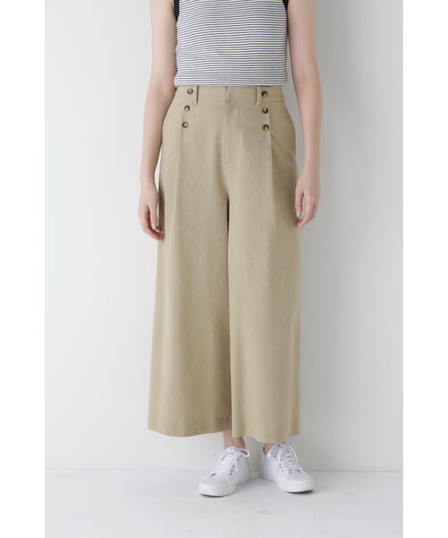 human woman（ヒューマンウーマン）の「【5サイズ展開】◆コットンポリレーヨンリネンマリンパンツ（その他パンツ・レディース・グレー系その他/ベージュ系その他2/ベージュ・X-LARGE/LARGE/MEDIUM/SMALL/X-SMALL）」の5枚目の写真