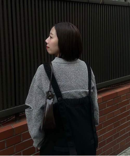 lawgy(ラウジー)の「shoulder gather rafu salopette / ショルダーギャザーラフサロペット(サロペット/オーバーオール・レディース・ブラック/グレー/アイボリー・FREE)」の13枚目の写真