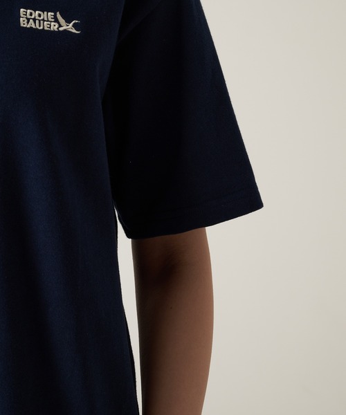 Eddie Bauer(エディーバウアー)の「Vネック 半袖 Tシャツ ワンピース(ワンピース・レディース・チャコールグレー/セージグリーン/ネイビー・S/M/L/XL)」の11枚目の写真