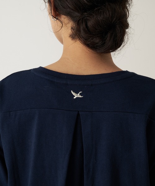 Eddie Bauer(エディーバウアー)の「Vネック 半袖 Tシャツ ワンピース(ワンピース・レディース・チャコールグレー/セージグリーン/ネイビー・S/M/L/XL)」の14枚目の写真