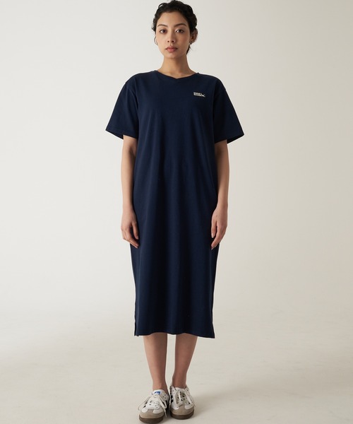 Eddie Bauer(エディーバウアー)の「Vネック 半袖 Tシャツ ワンピース(ワンピース・レディース・チャコールグレー/セージグリーン/ネイビー・S/M/L/XL)」の6枚目の写真