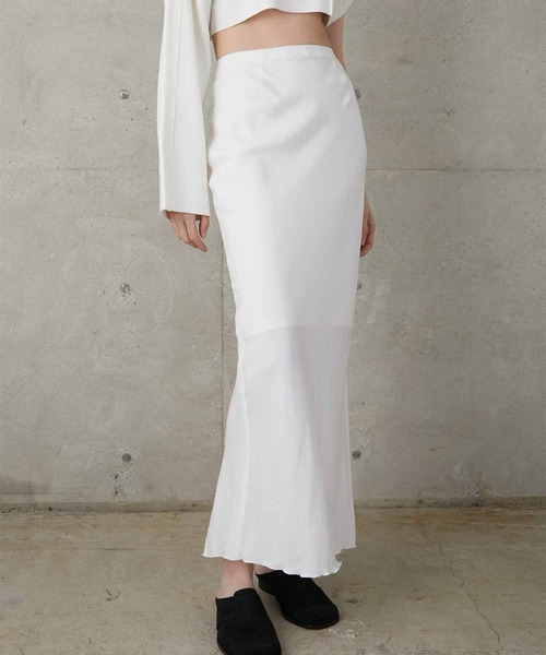 セール】【LA PEAU DE GEM】cupra effortless skirt/キュプラ