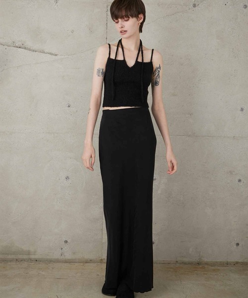 セール】【LA PEAU DE GEM】cupra effortless skirt/キュプラ