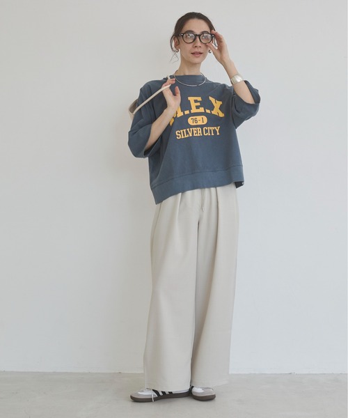 ANGIE（アンジー）の「【セットアップ対応】ワイド イージーパンツ（その他パンツ・レディース・ブラック/ホワイト系その他/ブラウン・FREE）」の2枚目の写真