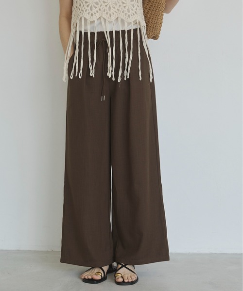 ANGIE（アンジー）の「【セットアップ対応】ワイド イージーパンツ（その他パンツ・レディース・ブラック/ホワイト系その他/ブラウン・FREE）」の16枚目の写真