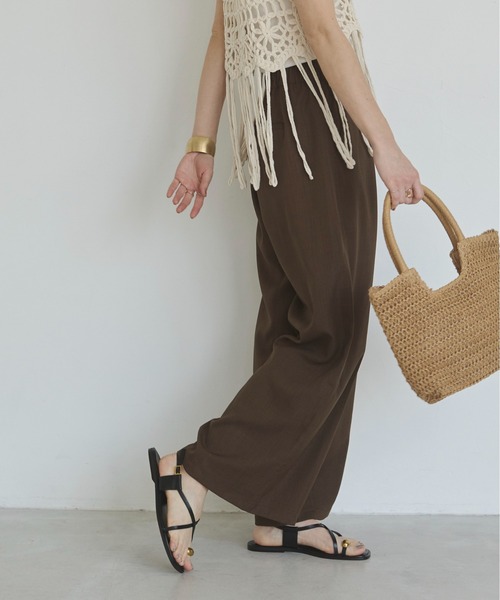 ANGIE（アンジー）の「【セットアップ対応】ワイド イージーパンツ（その他パンツ・レディース・ブラック/ホワイト系その他/ブラウン・FREE）」の11枚目の写真