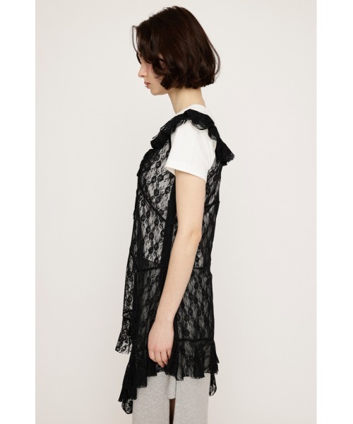 hem frill lace tops レディース HEM DESIGN LACE FRILL L/TOPS ヘム デザイン レース フリル