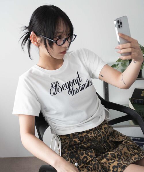 WEGO(ウィゴー)の「WEGO/ロゴサイドドロストちびT(Tシャツ/カットソー・レディース・その他1/ホワイト・FREE)」の1枚目の写真