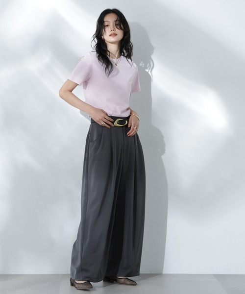 NANO universe(ナノユニバース)の「Anti Soaked(R) 汗染み防止カラフルクルーTシャツ(Tシャツ/カットソー・レディース・ライトイエロー/ライトピンク/サーモンピンク/ブルー/サックスブルー・FREE)」の11枚目の写真