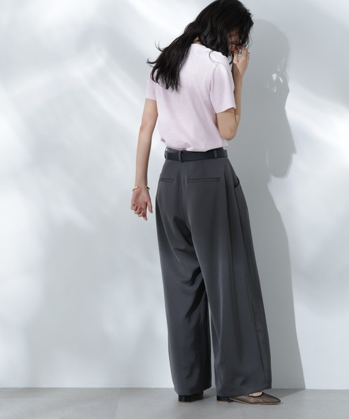 NANO universe(ナノユニバース)の「Anti Soaked(R) 汗染み防止カラフルクルーTシャツ(Tシャツ/カットソー・レディース・ライトイエロー/ライトピンク/サーモンピンク/ブルー/サックスブルー・FREE)」の13枚目の写真