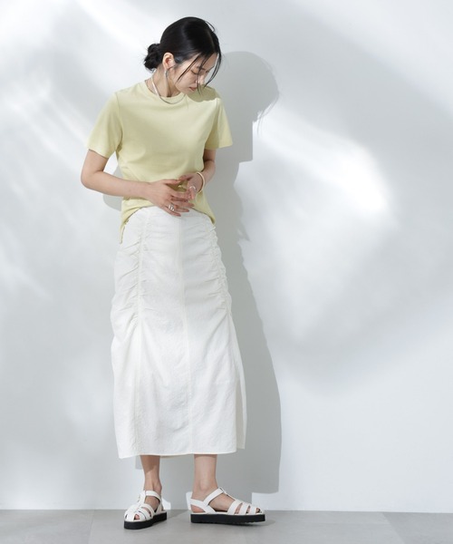 NANO universe(ナノユニバース)の「Anti Soaked(R) 汗染み防止カラフルクルーTシャツ(Tシャツ/カットソー・レディース・ライトイエロー/ライトピンク/サーモンピンク/ブルー/サックスブルー・FREE)」の17枚目の写真