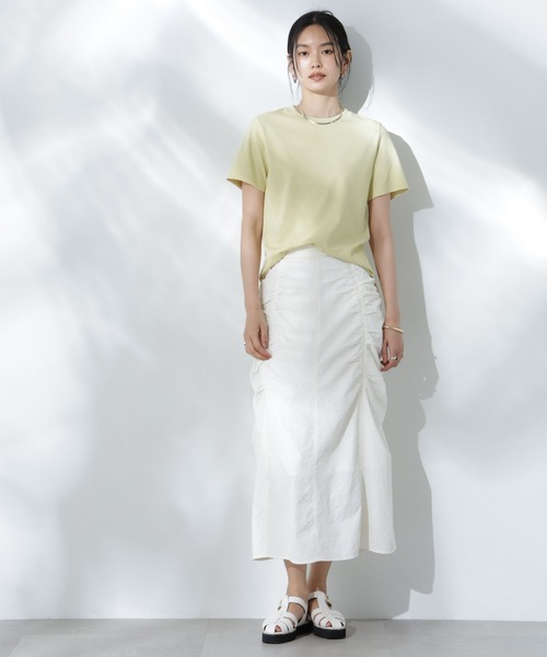 NANO universe(ナノユニバース)の「Anti Soaked(R) 汗染み防止カラフルクルーTシャツ(Tシャツ/カットソー・レディース・ライトイエロー/ライトピンク/サーモンピンク/ブルー/サックスブルー・FREE)」の18枚目の写真