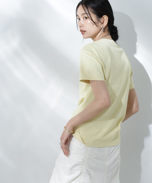 NANO universe(ナノユニバース)の「Anti Soaked(R) 汗染み防止カラフルクルーTシャツ(Tシャツ/カットソー・レディース・ライトイエロー/ライトピンク/サーモンピンク/ブルー/サックスブルー・FREE)」の14枚目の写真