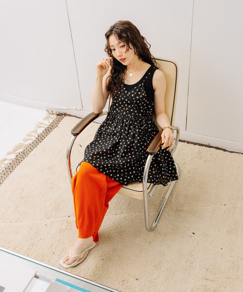 FREAK'S STORE（フリークスストア）の「限定展開　セルフカット ワイド イージーパンツ（その他パンツ・レディース・ナチュラル/ブラック/ネイビー/ベージュ/オレンジ/グレー・ﾌﾘ-）」の9枚目の写真
