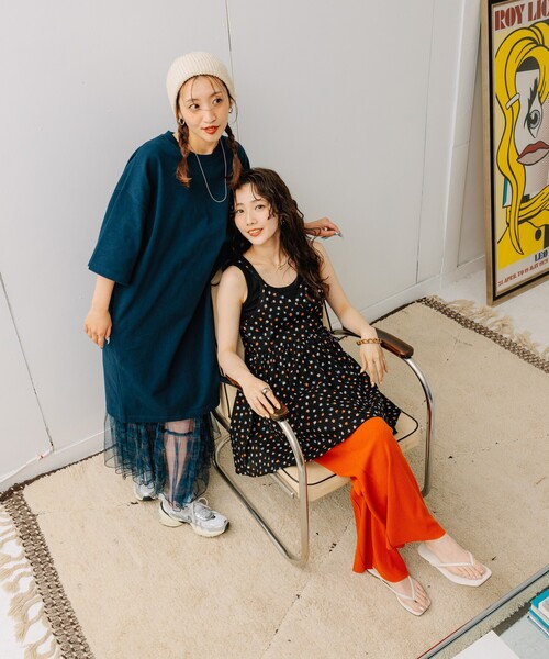 FREAK'S STORE（フリークスストア）の「限定展開　セルフカット ワイド イージーパンツ（その他パンツ・レディース・ナチュラル/ブラック/ネイビー/ベージュ/オレンジ/グレー・ﾌﾘ-）」の12枚目の写真