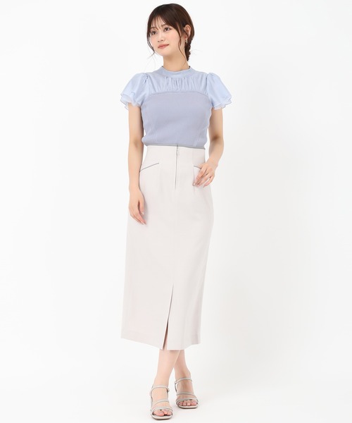 MISCH MASCH(ミッシュマッシュ)の「2025新作 配色パイピングポケットタイトスカート(スカート・レディース・ブラック/グリーン/イエロー/ライトグレー・S/M)」の12枚目の写真