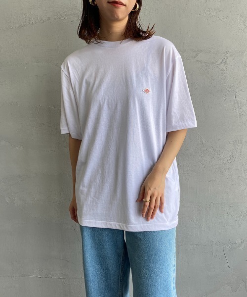 DANTON（ダントン）の「[DANTON/ダントン] ワンポイントロゴ ショートスリーブTシャツ（Tシャツ/カットソー・レディース・ホワイト/ブラック・S/M/L/XL）」の20枚目の写真