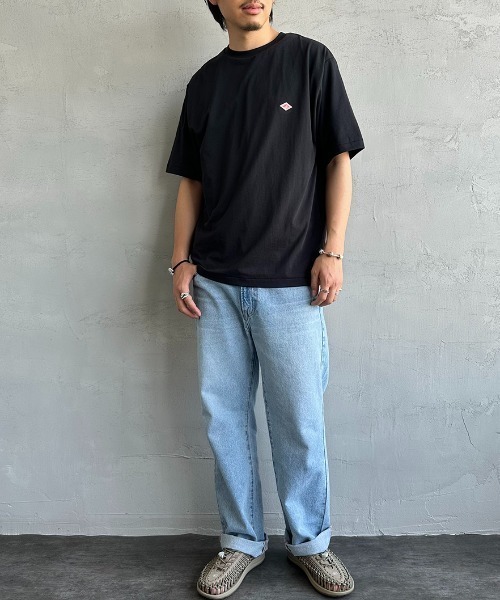 DANTON（ダントン）の「[DANTON/ダントン] ワンポイントロゴ ショートスリーブTシャツ（Tシャツ/カットソー・レディース・ホワイト/ブラック・S/M/L/XL）」の7枚目の写真