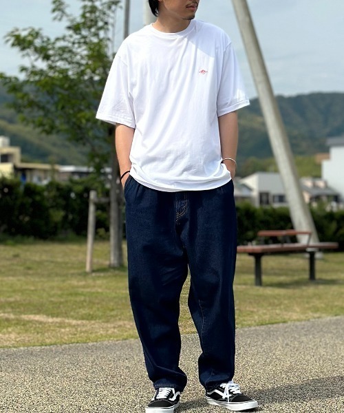 DANTON（ダントン）の「[DANTON/ダントン] ワンポイントロゴ ショートスリーブTシャツ（Tシャツ/カットソー・レディース・ホワイト/ブラック・S/M/L/XL）」の5枚目の写真