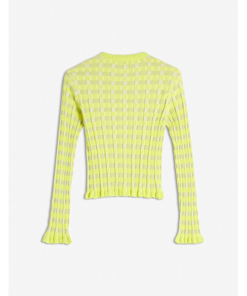メゾンキツネ　ベイビーフォックスカーディガン　ライトイエロー　Sサイズ MAISON KITSUNE メゾンキツネ レディース トップス ベイビー