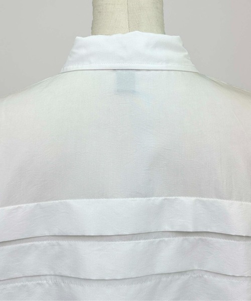 DIARIUM（ディアリウム）の「横プリーツブラウス（シャツ/ブラウス・レディース・ブルー/オフホワイト・M）」の21枚目の写真