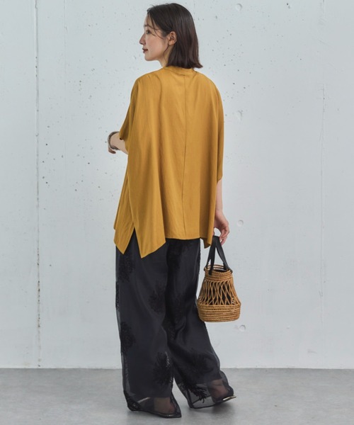 Doux archives（ドゥアルシーヴ）の「【新色追加】ウォッシャブルリネンライクスキッパープルオーバー（シャツ/ブラウス・レディース・オフホワイト/グレー/サックスブルー/ミント/ブラック/イエロー/キャメル・FREE）」の22枚目の写真