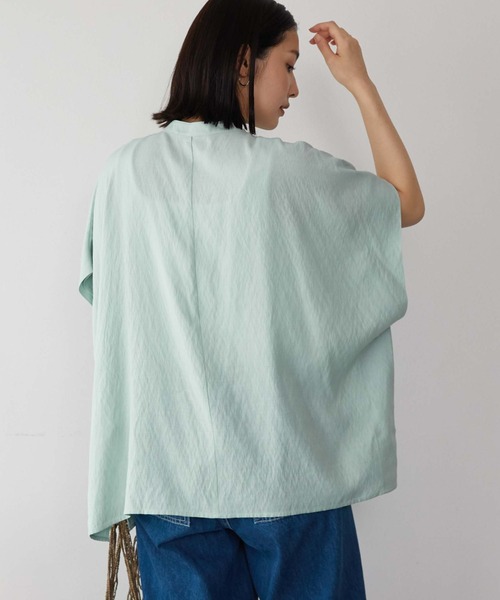 Doux archives（ドゥアルシーヴ）の「【新色追加】ウォッシャブルリネンライクスキッパープルオーバー（シャツ/ブラウス・レディース・オフホワイト/グレー/サックスブルー/ミント/ブラック/イエロー/キャメル・FREE）」の15枚目の写真